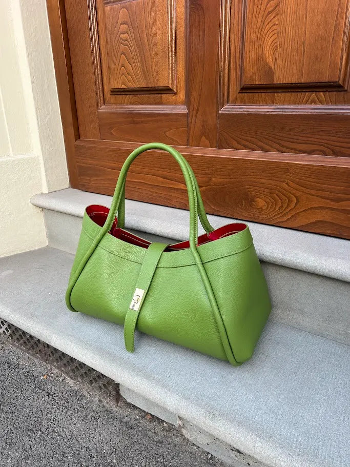 Kira Structured Tote Bag Green | Apple Green