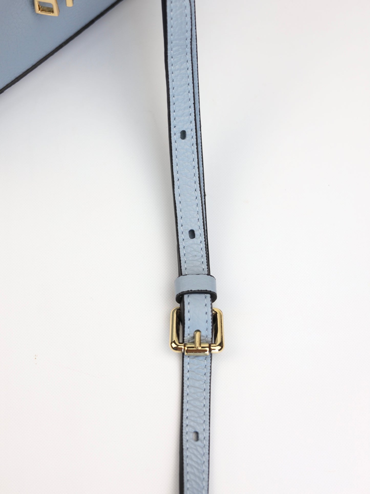 Sandra Vanity Leather Handbag in Baby Blue