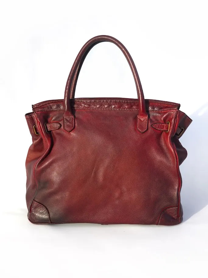 Siena Washed Calfskin Handbag Limited Edition | Patina Cherry