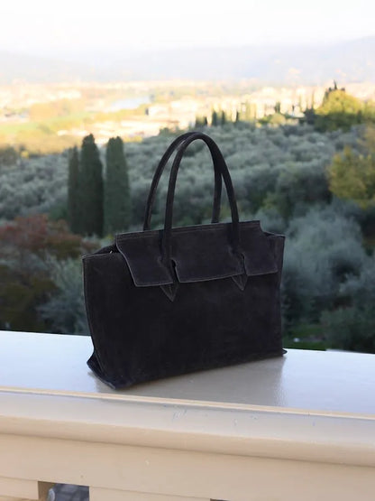 Marta Handbag in Suede Black