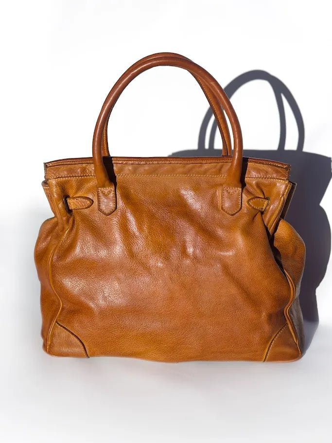 Siena Washed Calfskin Handbag Limited Edition | Patina Camel Brown