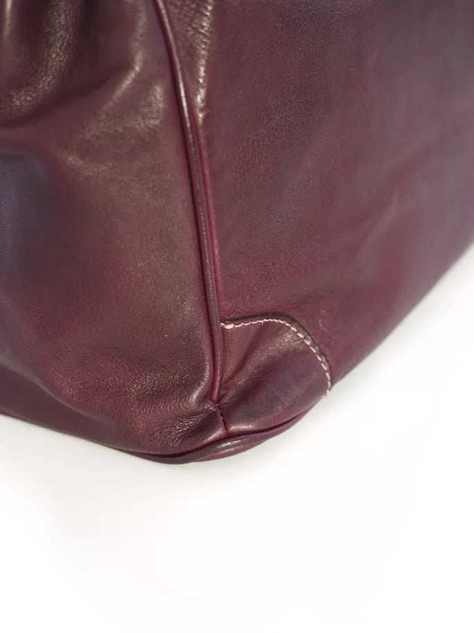 Siena Washed Calfskin Handbag | Plum