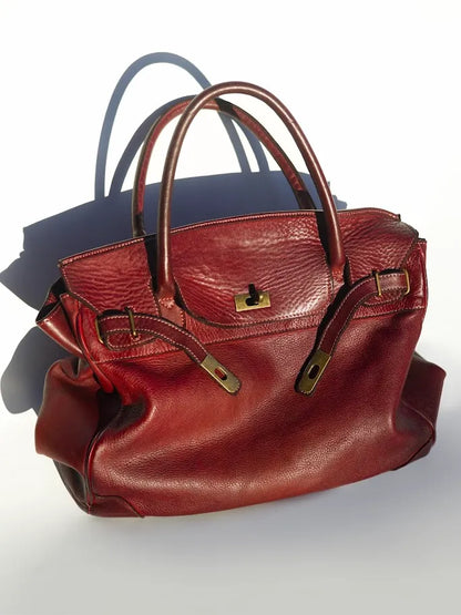 Siena Washed Calfskin Handbag Limited Edition | Patina Cherry