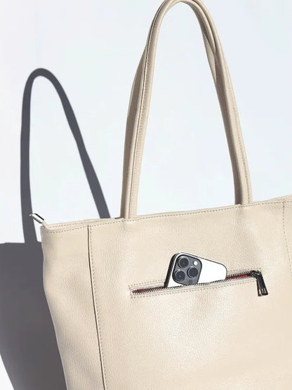 Grace Tote Bag Cream and Cosmetic Bag Set