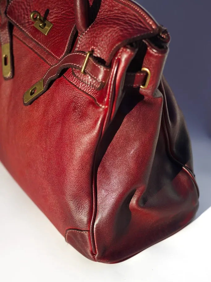 Siena Washed Calfskin Handbag Limited Edition | Patina Cherry