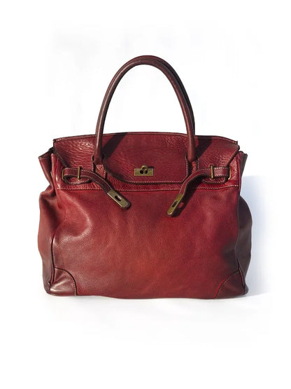 Siena Washed Calfskin Handbag Limited Edition | Patina Cherry