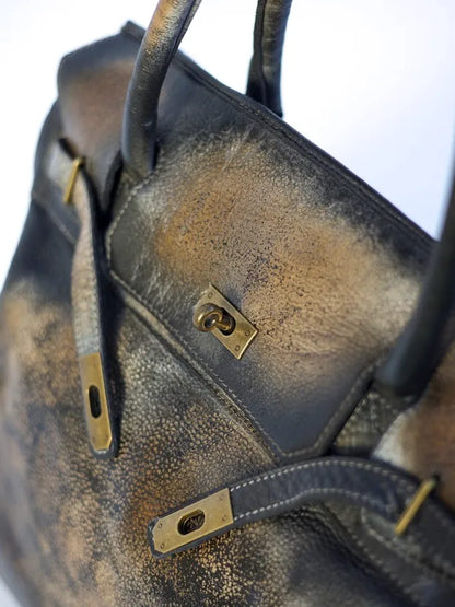 Siena Washed Calfskin Handbag Limited Edition | Patina Black