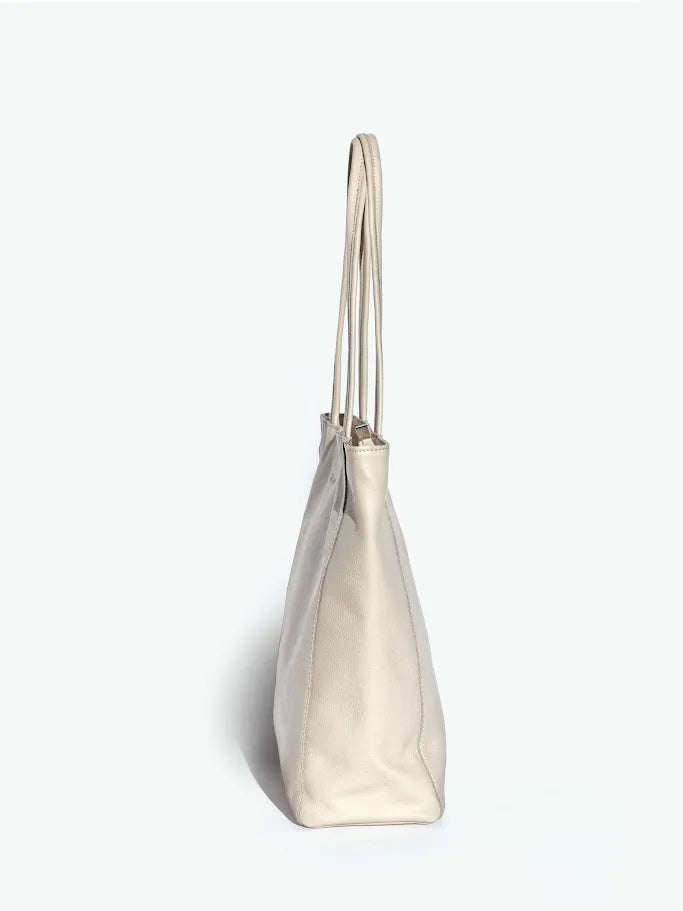 Grace Tote Bag Cream and Cosmetic Bag Set