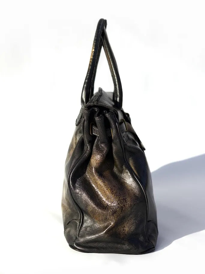 Siena Washed Calfskin Handbag Limited Edition | Patina Black