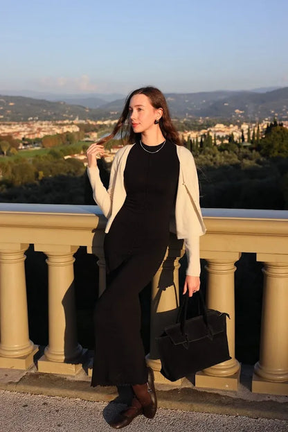 Marta Handbag in Suede Black