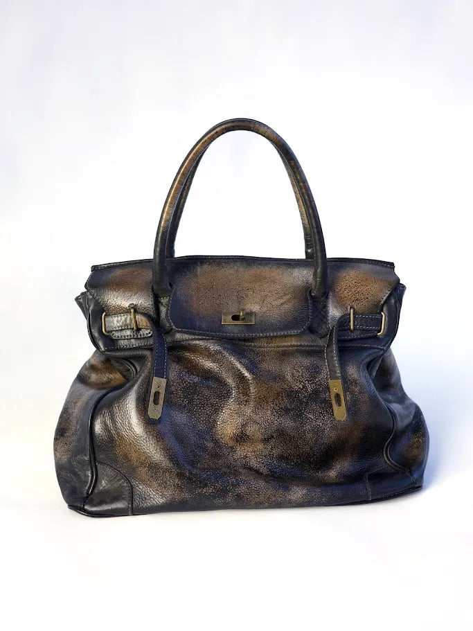 Siena Washed Calfskin Handbag Limited Edition | Patina Black