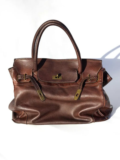 Siena Washed Calfskin Handbag Limited Edition | Patina Chocolate Brown