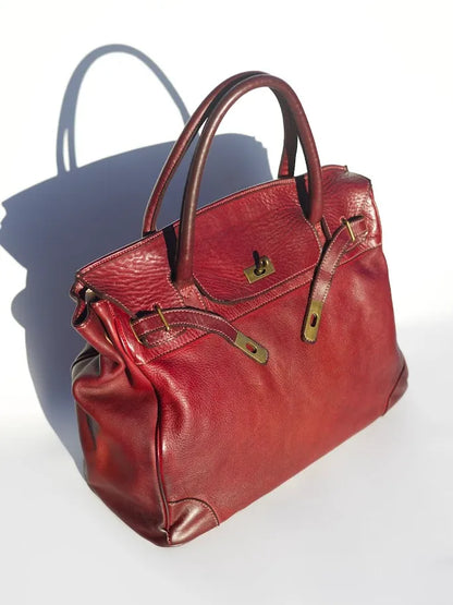Siena Washed Calfskin Handbag Limited Edition | Patina Cherry