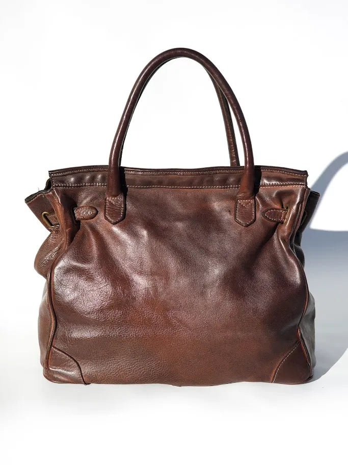 Siena Washed Calfskin Handbag Limited Edition | Patina Chocolate Brown