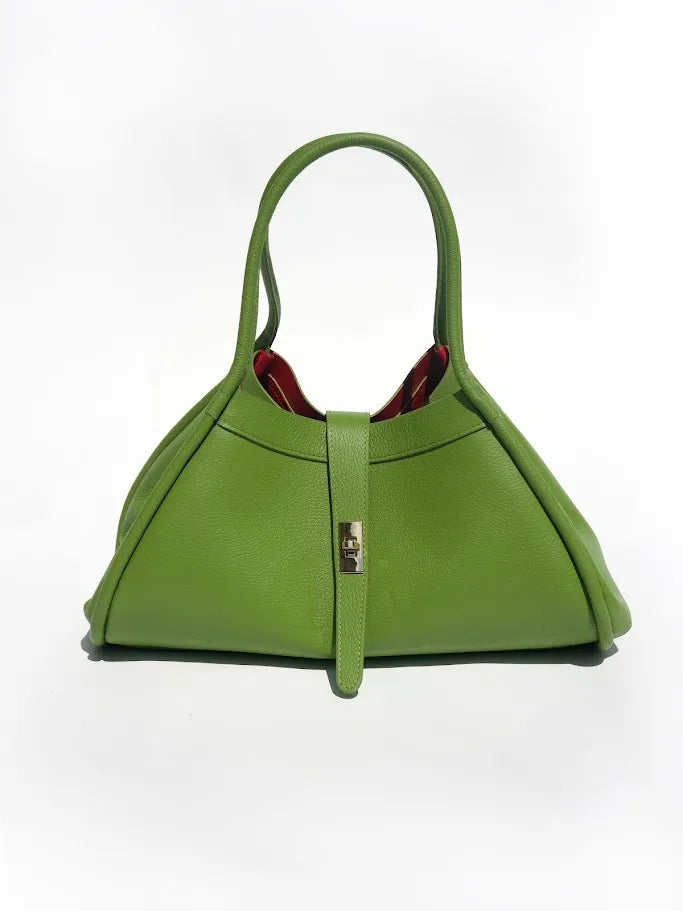 Kira Structured Tote Bag Green | Apple Green