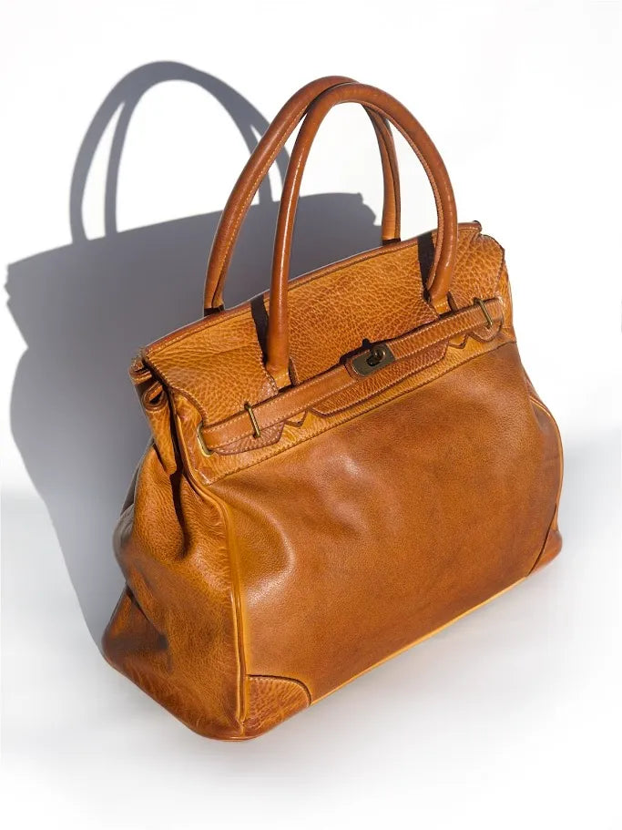 Siena Washed Calfskin Handbag Limited Edition | Patina Camel Brown