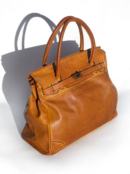 Siena Washed Calfskin Handbag Limited Edition | Patina Camel Brown