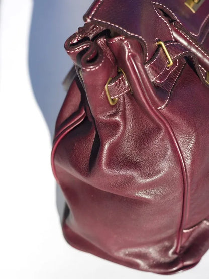 Siena Washed Calfskin Handbag | Plum