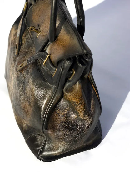Siena Washed Calfskin Handbag Limited Edition | Patina Black