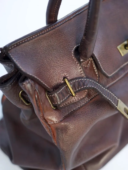 Siena Washed Calfskin Handbag Limited Edition | Patina Chocolate Brown