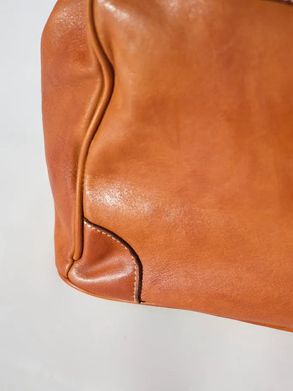 Siena Washed Calfskin Handbag | Camel Brown