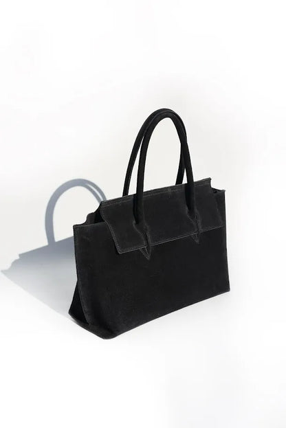 Marta Handbag in Suede Black