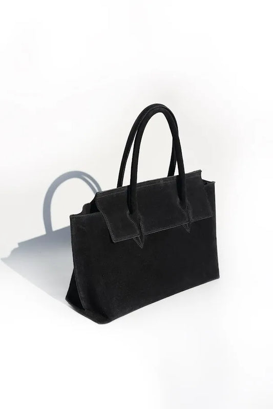 Marta Handbag in Suede Black