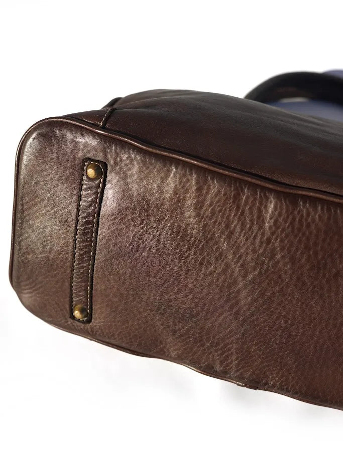 Siena Washed Calfskin Handbag | Chocolate Brown