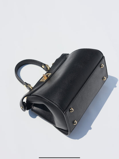 Lira Leather Handbag in Black