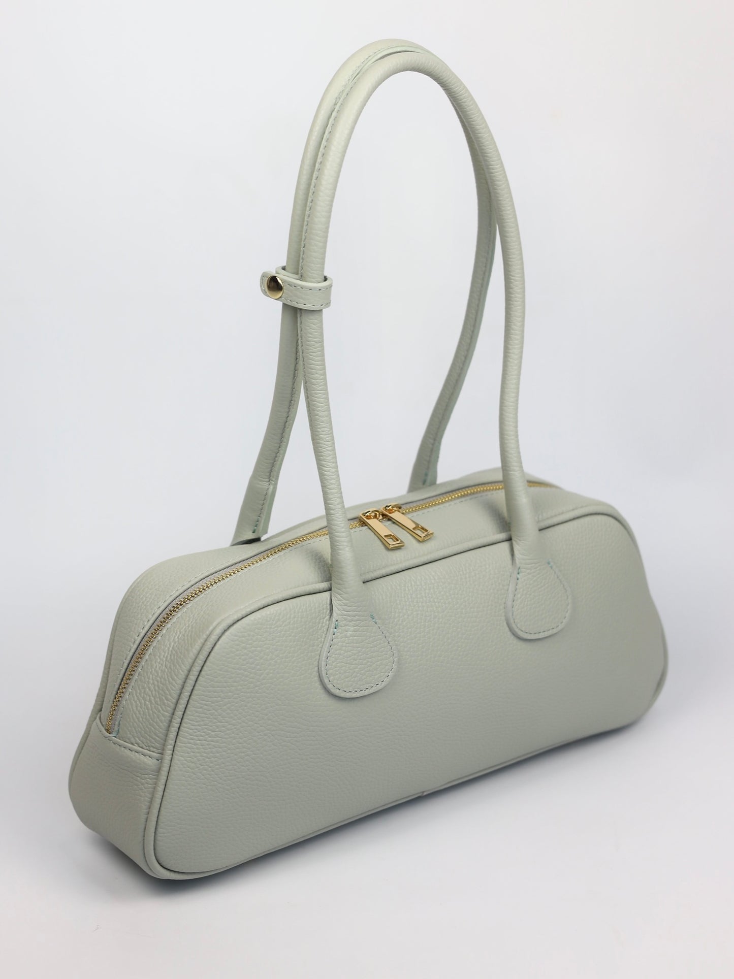 Nina East West Leather Shoulder Bag Mint