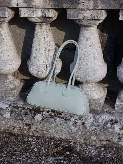 Nina East West Leather Shoulder Bag Mint