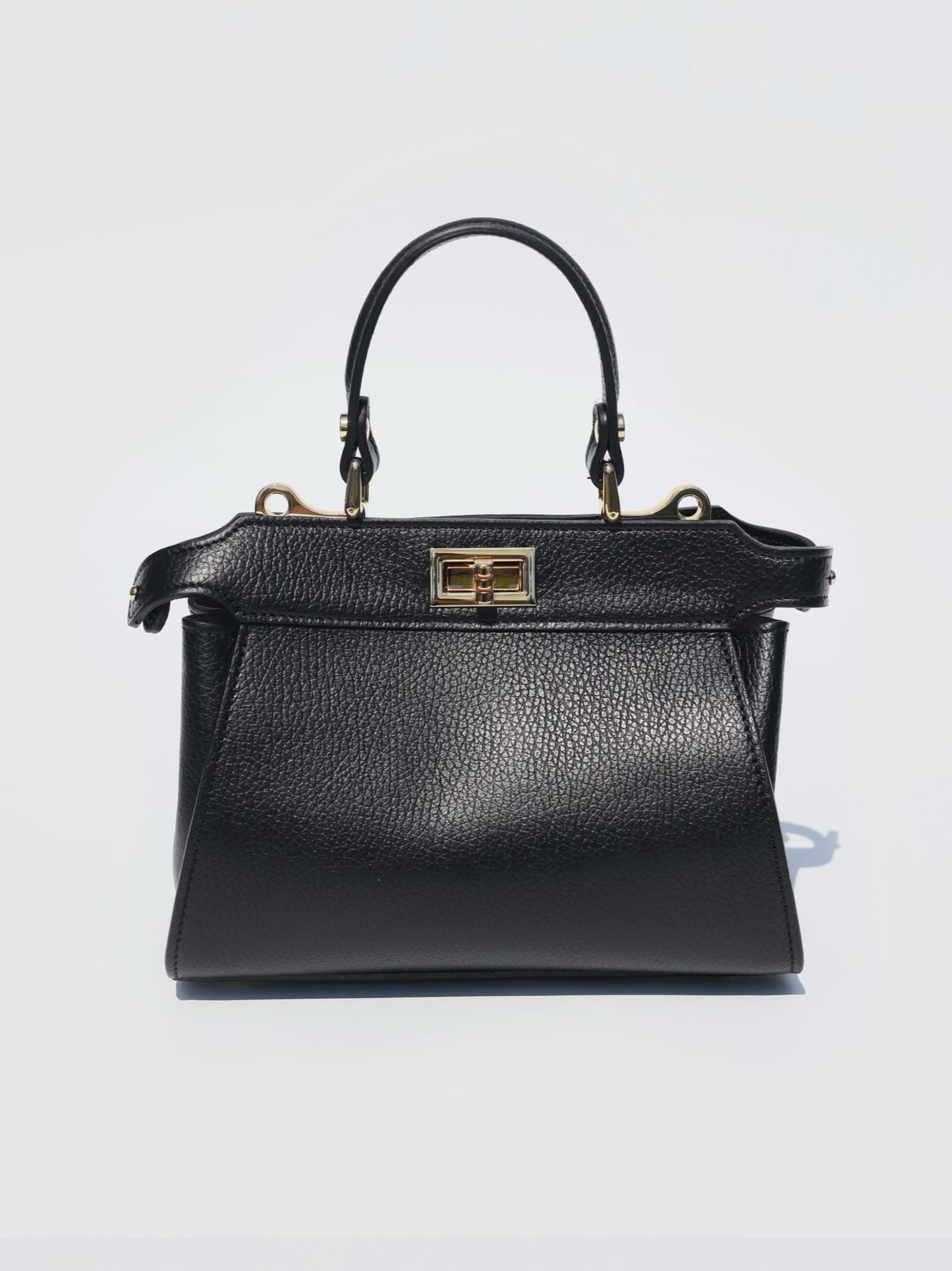 Lira Leather Handbag in Black