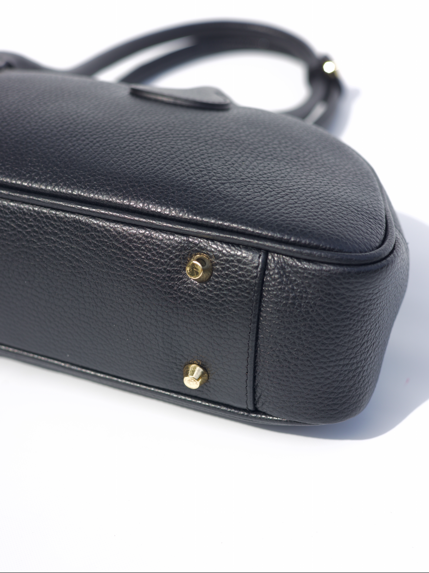 Nina East West Leather Shoulder Bag in  Black