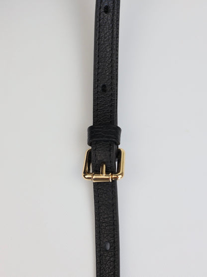 Sandra Vanity Leather Handbag in Black