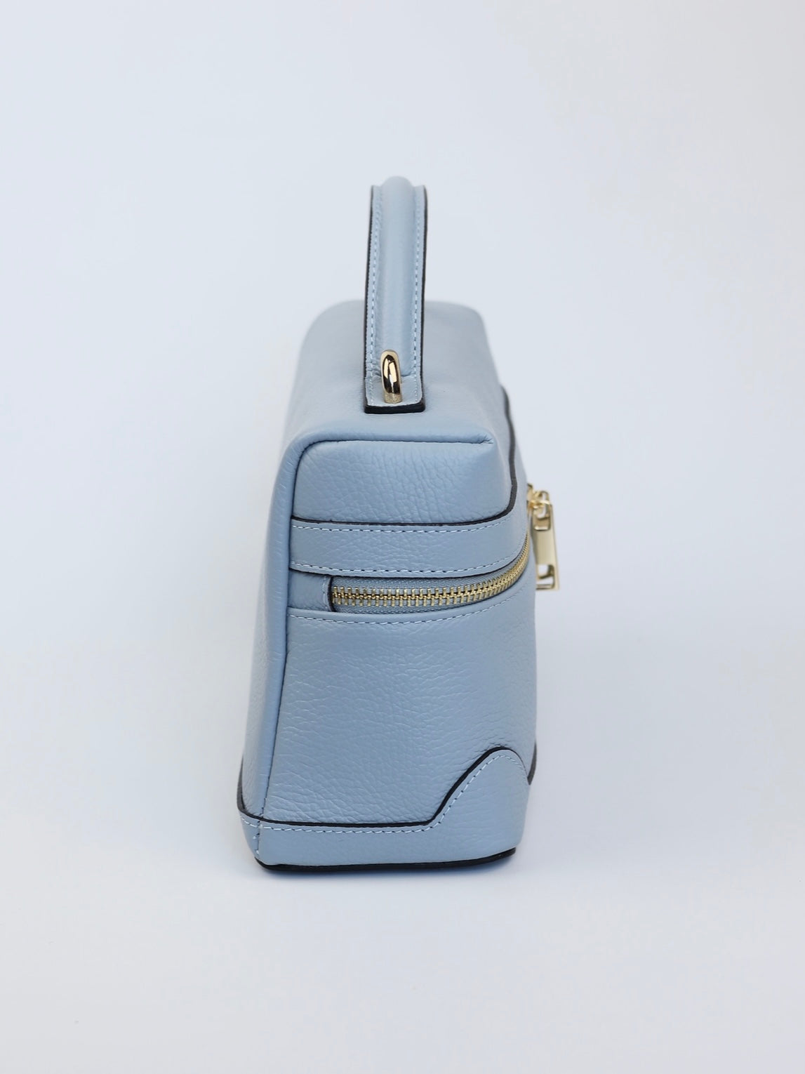 Sandra Vanity Leather Handbag in Baby Blue