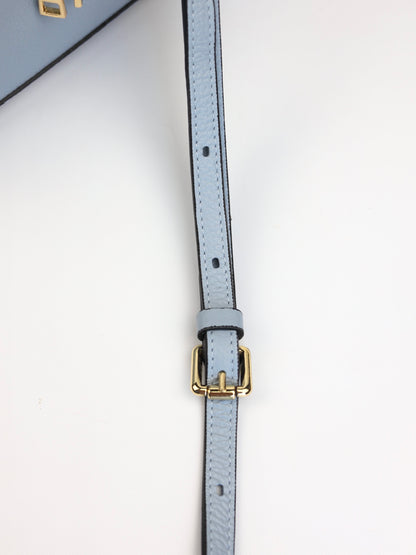 Sandra Vanity Leather Handbag in Baby Blue