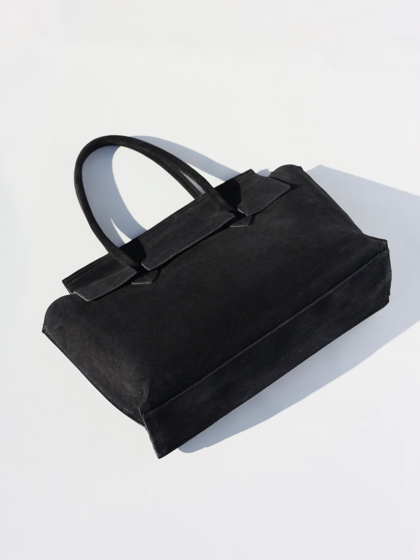 Marta Handbag in Suede, Black