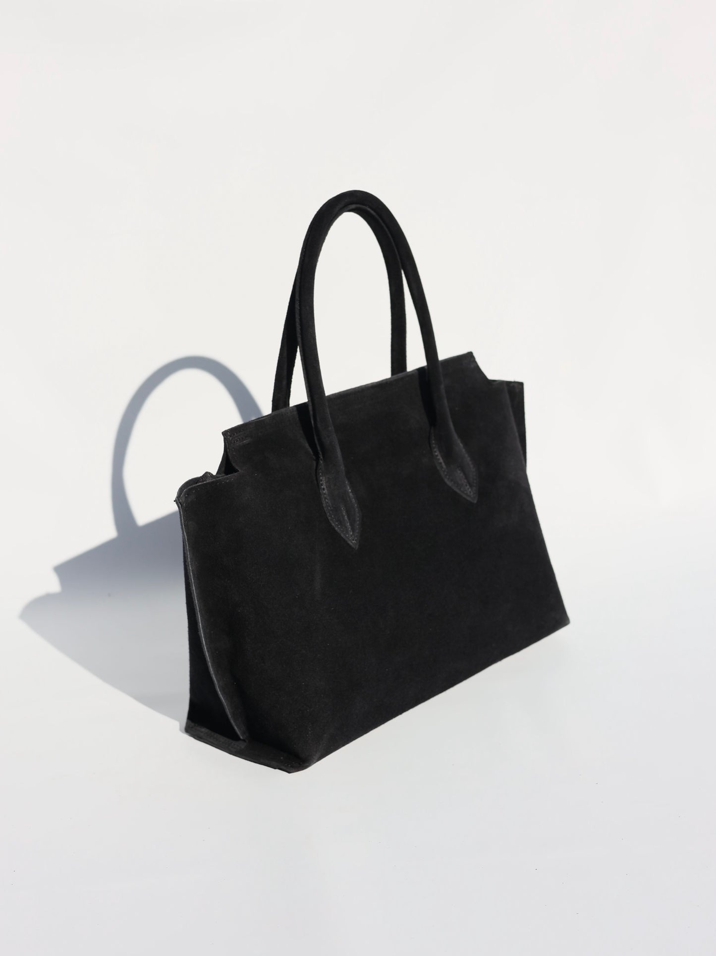 Marta Handbag in Suede, Black