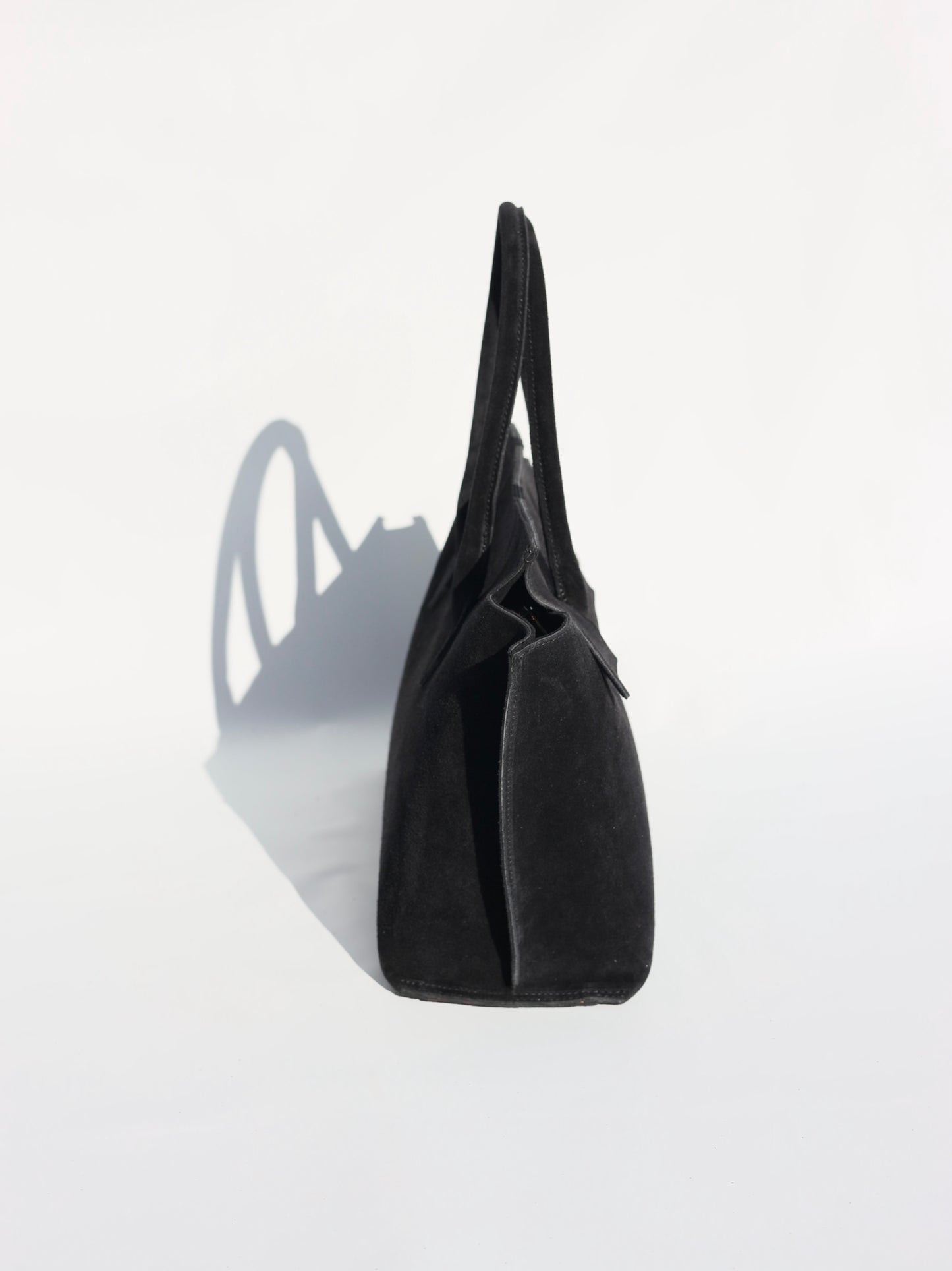 Marta Handbag in Suede, Black