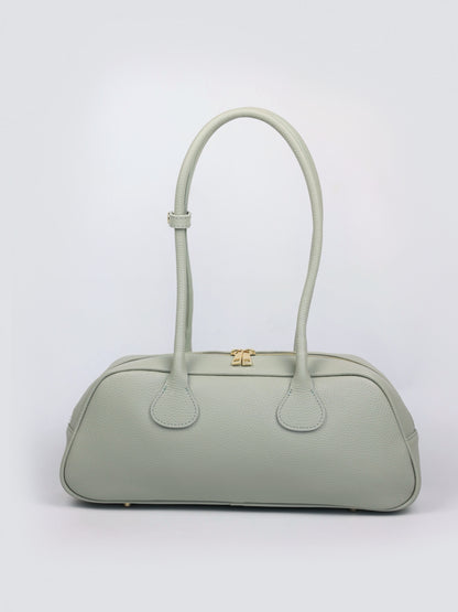Nina East West Leather Shoulder Bag Mint