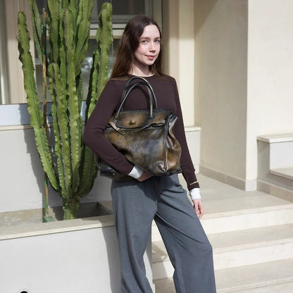Siena Washed Calfskin Handbag Limited Edition | Patina Black