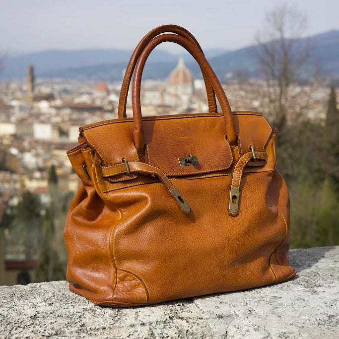Siena Washed Calfskin Handbag Limited Edition | Patina Camel Brown