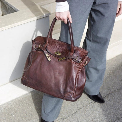 Siena Washed Calfskin Handbag Limited Edition | Patina Chocolate Brown